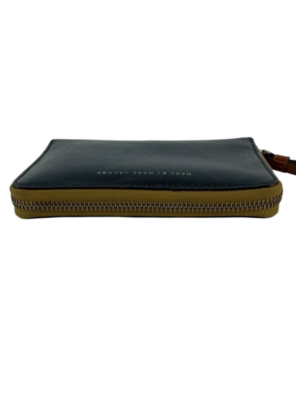 Marc By Marc Jacobs Womens Bifold Wristlet Wallet Blue Brown Leather - Picture 7 of 9